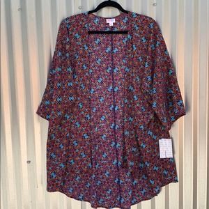 NWT Lularoe Lindsay Print Kimono Top Large